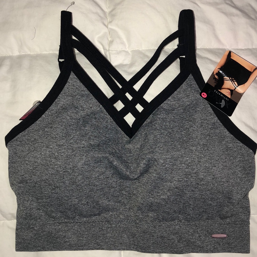 Grey sports bra